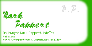 mark pappert business card